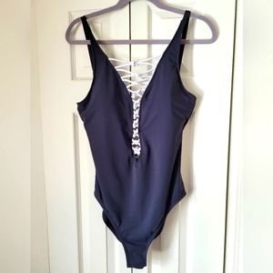 Bleu Rod Beattie One Piece Black Swimsuit - Size 12